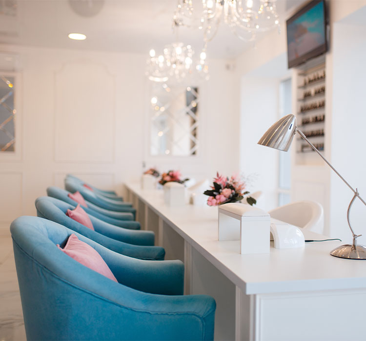 Beauty shop interior, beautician salon, nobody