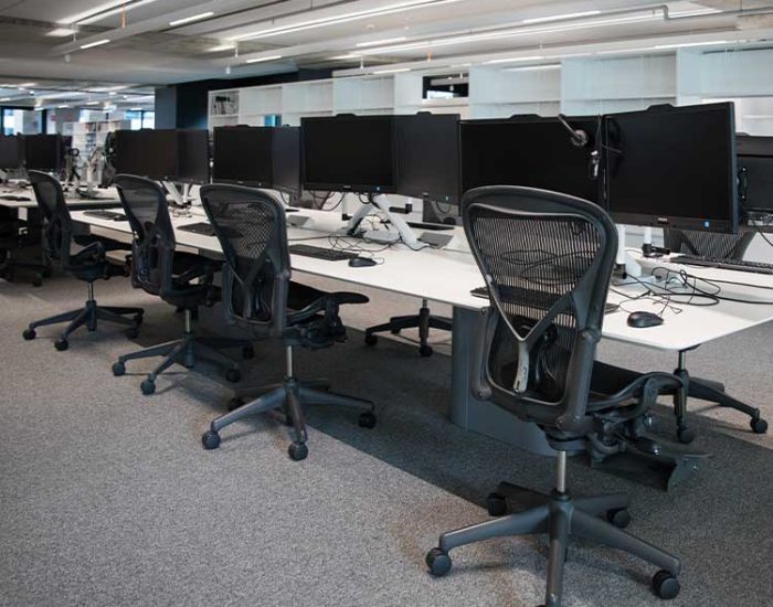 Office space with computers